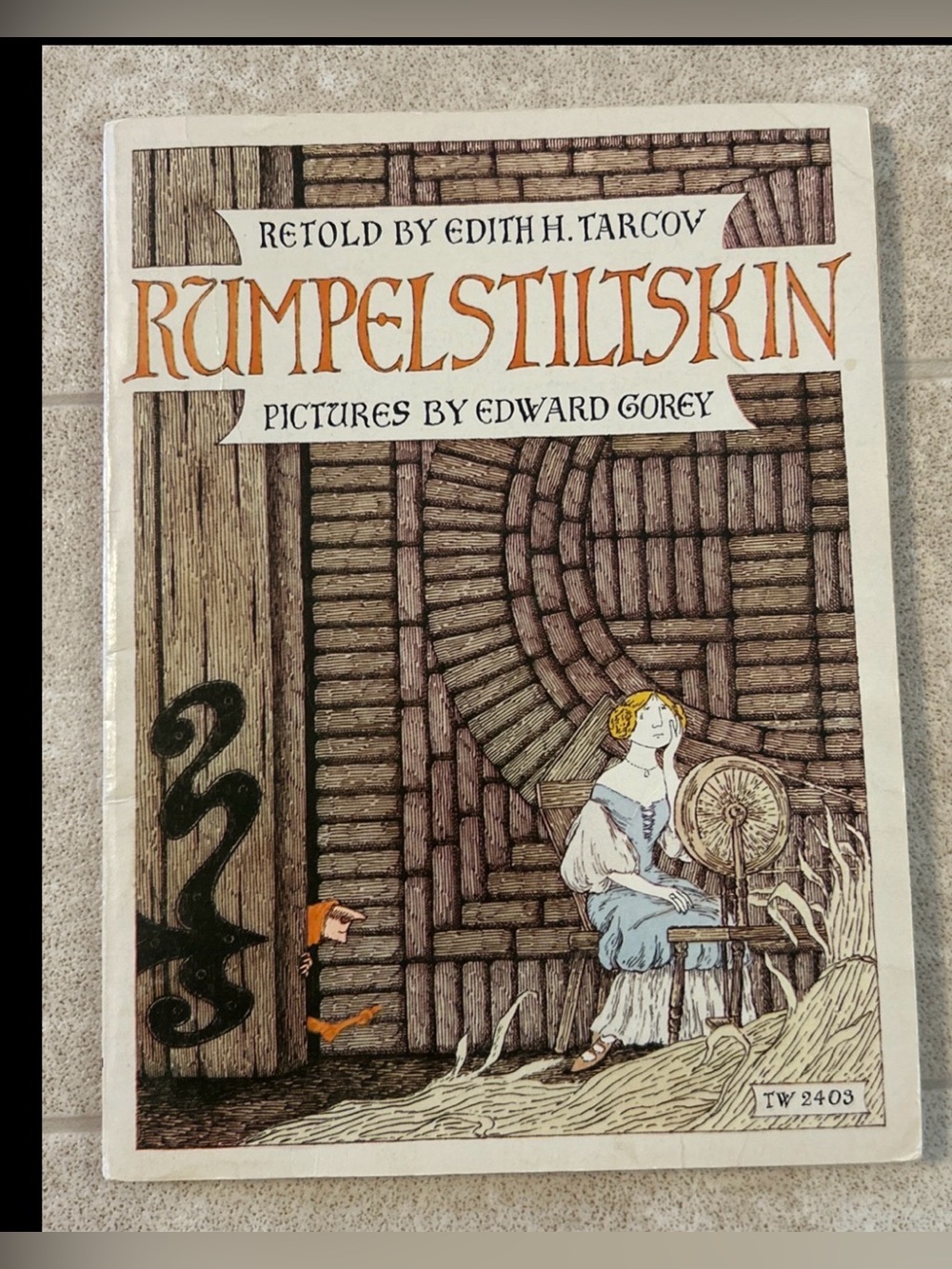 Scholastic Rumpelstiltskin Edith H. Tarcov Edward Gorey PB 1973 1st Edition